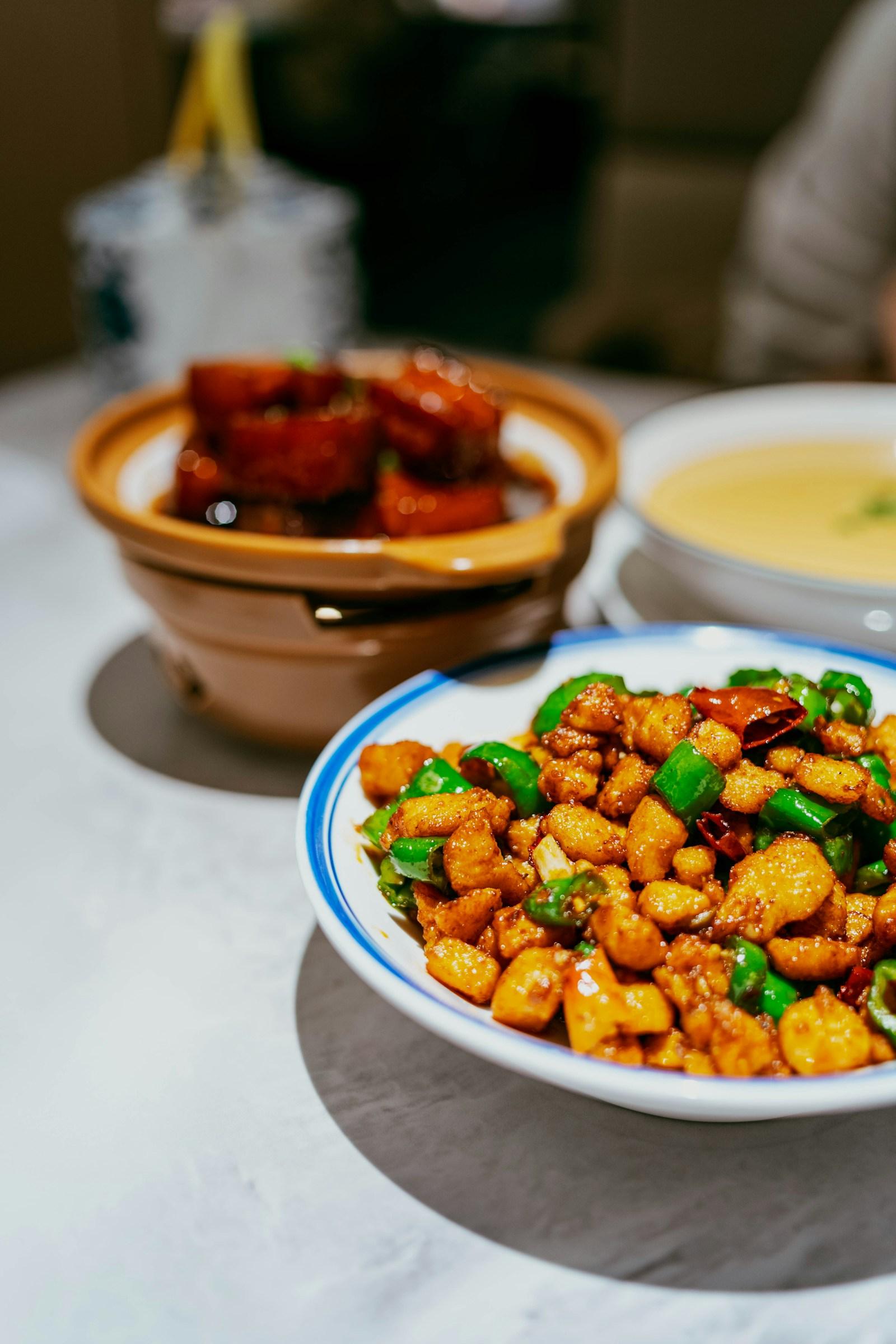 Refined plated Pan Asian dishes at a hospitality venue